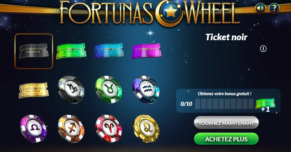 Fortuna’s Wheel sur CASINO MYJACKPOT