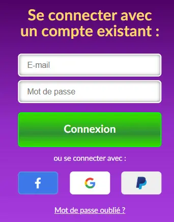 Connexion des membres du casino MyJackpot