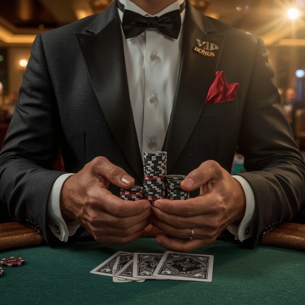 un bonus tenu dans les mains d’une personne dans un casino CASINO MYJACKPOT